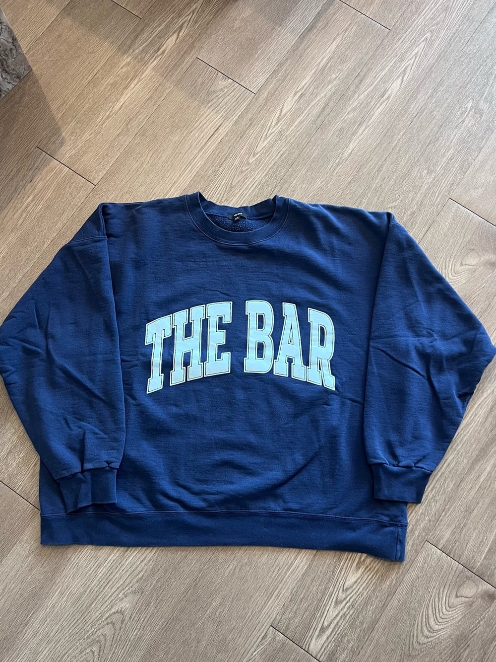 Navy 'THE BAR' Graphic Pullover